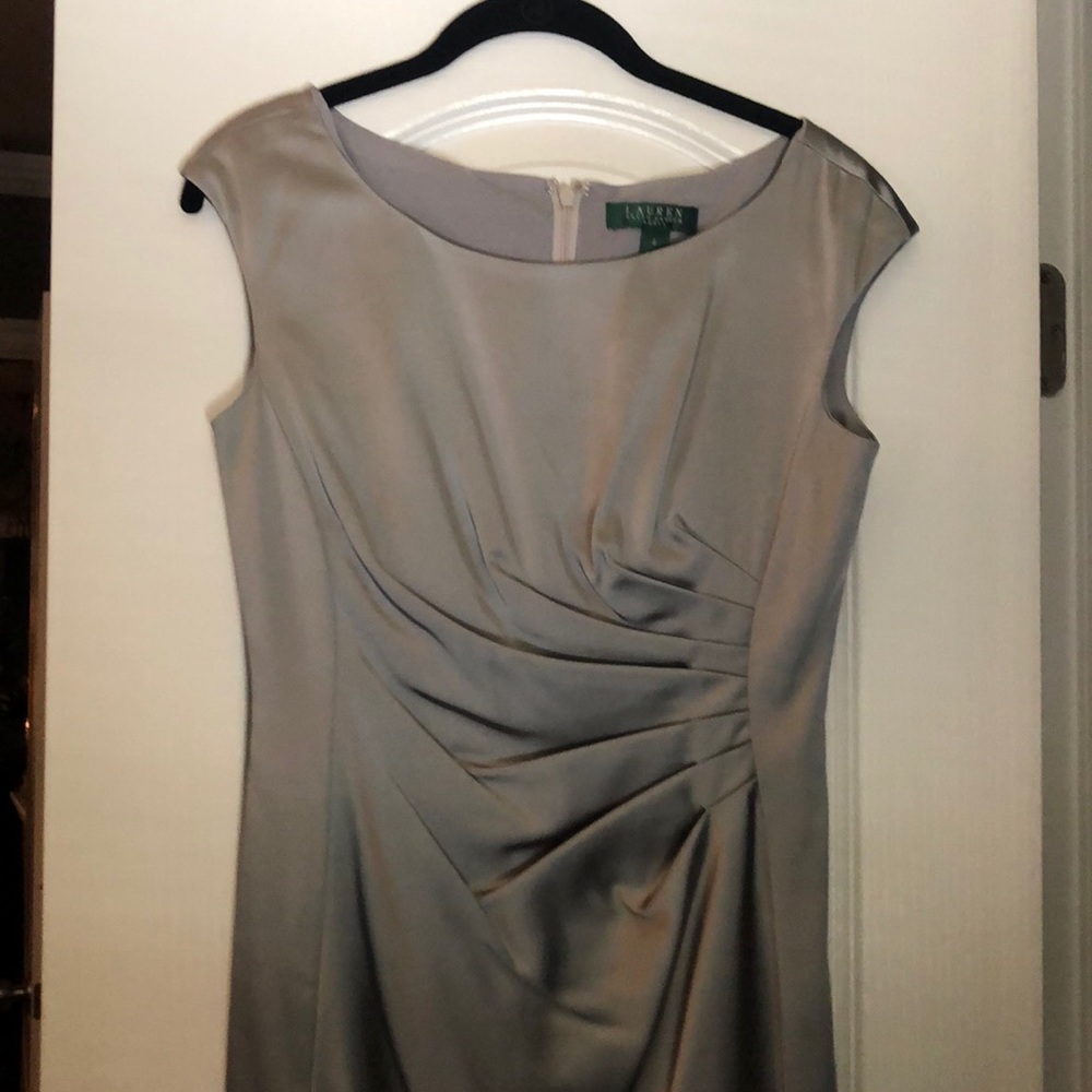 Silver/gray silk dress